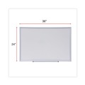White Boards | Universal UNV44624 Deluxe 36 in. x 24 in. Melamine Dry Erase Board - White/Silver image number 2