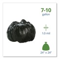 Just Launched | Stout by Envision T2424B10 24 in. x 24 in. 1 mil. 10 Gallon Total Recycled Content Plastic Trash Bags - Brown/ Black (250/Carton) image number 2