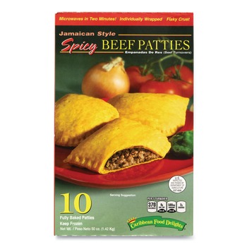 Green Rabbit 805101 5 oz Jamacian Style Spicy Empanadas - Beef (10/Carton)