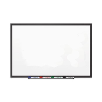 Quartet 2547B 72 in. x 48 in. Classic Series Porcelain Magnetic Dry Erase Board - White Surface, Black Aluminum Frame