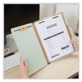 File Folders | Universal UNV10253 4-Section Pressboard Classification Folder - Letter, Gray-Green (10/Box) image number 2