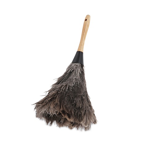 Labor Day Sale | Boardwalk BWK12GY 4 in. Handle Professional Ostrich Feather Duster image number 0