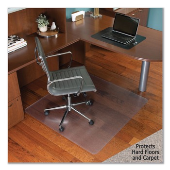 OFFICE AND OFFICE SUPPLIES | ES Robbins 121442 46 in. x 48 in. FloorplusMate for Hard Floor to Medium Pile Carpet up to 0.75 in. - Clear