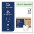 Paper Towels and Napkins | Tork 291380 1-Ply 7.68 in. x 1150 ft. Paper Wiper Roll Towel - White (4/Carton) image number 2