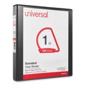 Back to School Sale | Universal UNV20741 11 in. x 8.5 in. 1 in. Capacity 3 Rings Slant D-Ring View Binder - Black image number 0