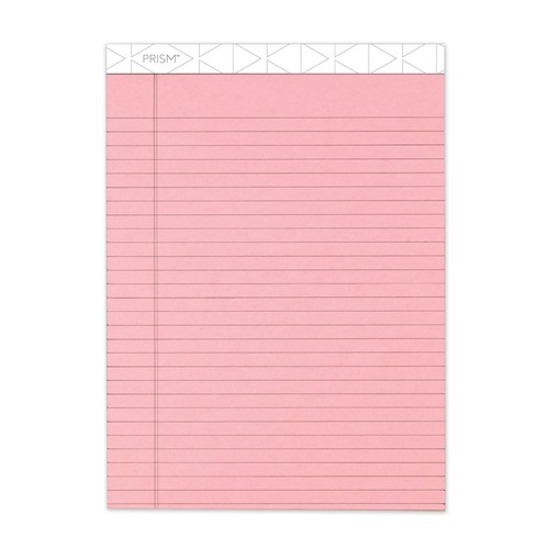 Notebooks & Pads | TOPS 63150 50-Sheet 8.5 in. x 11.75 in. Wide/Legal Rule Prism plus Colored Writing Pads - Pastel Pink (12/Pack) image number 0