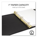 Binders | Samsill 15130 11 in. x 8.5 in. 3 Rings 1 in. Capacity Classic Collection Ring Binder - Black image number 3