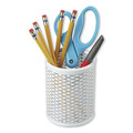 Desktop Organizers | Artistic ART20005WH Urban Collection 3.5 in. Diameter x 4.5 in. H Punched Metal Pencil Cup - White image number 1