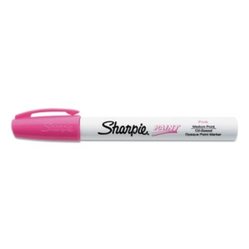 Sharpie 2107621 Medium Bullet Tip Permanent Paint Marker - Pink (1 Dozen)