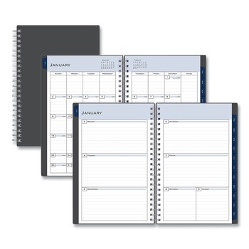 NOTEBOOKS AND PADS | Blue Sky 100010 8 in. x 5 in. 12-Month (Jan to Dec): 2026 Passages Weekly/Monthly Planner - Charcoal Cover