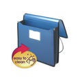 File Folders | Smead 71503 5.25 in. Expansion Letter Size 1 Section Elastic Cord Closure Poly Premium Wallets - Navy Blue image number 6