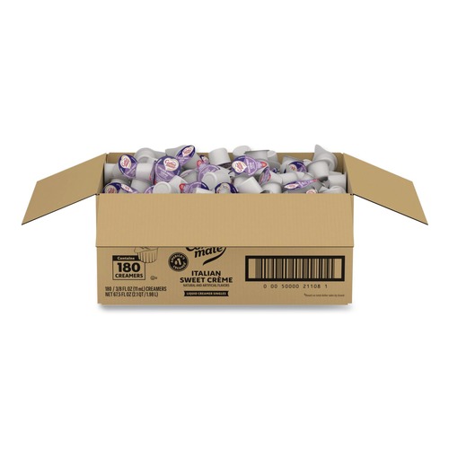 Condiments | Coffee-Mate 12222222 0.38 oz Mini Cups Bulk Liquid Coffee Creamer - Italian Sweet Cream (180/Carton) image number 0