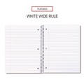 Notebooks & Pads | Universal UNV66620 10.5 in. x 8 in. 1-Subject Wide/Legal Rule Wirebound Notebook - Black Cover image number 6