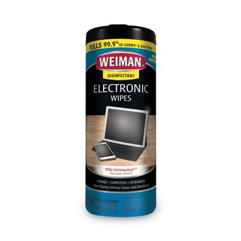  | WEIMAN 93CT 1-Ply 7 in. x 8 in. E-tronic Wipes - White (4/Carton)