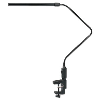 Alera ALELED902B 5.13 in. W x 21.75 in. D x 21.75 in. H LED Desk Lamp with Interchangeable Base/Clamp - Black