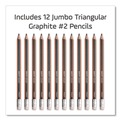 Pencils | Maped Helix 854721ZT Black'Peps Jumbo Triangular Pencils - Black Lead/Orange/Black Barrel (1-Dozen) image number 1