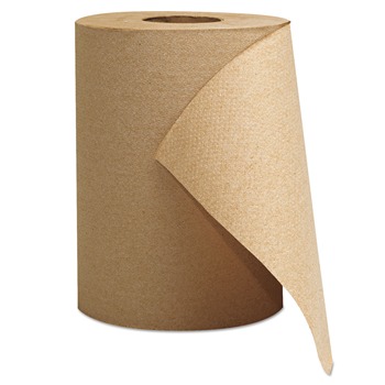 PAPER AND DISPENSERS | GEN G1804 8 in. x 300 ft. 1-Ply Hardwound Roll Towels - Brown (12 Rolls/Carton)