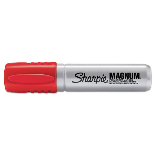 Permanent Markers | Sharpie 44002 Broad Chisel Tip Magnum Permanent Marker - Red image number 0