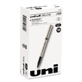 Pens | uni-ball 60052 Deluxe 0.7 mm Stick Roller Ball Pen - Black Ink/Champagne/Black Barrel/Fine (1-Dozen) image number 0
