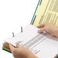 File Folders | Smead 14097 8 SafeSHIELD Fasteners 3 Dividers Letter Size 8-Section Pressboard Top Tab Classification Folders - Green (10/Box) image number 4