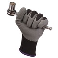 Cleaning Gloves | Ansell KCC 97274 270 mm Length G40 Poly/Cotton Latex Coated Gloves - X-Large, Gray/Black (12 Pairs/Pack) image number 3
