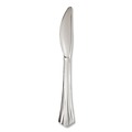 Cutlery | WNA REF320KN Reflections Heavyweight Plastic Knife Utensils - Silver (40/Pack) image number 1