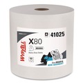 Paper Towels and Napkins | WypAll 41025 12.4 in. x 12.2 in. Power Clean Jumbo Roll X80 Heavy Duty Cloths - White (475/Roll) image number 0