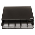 Desktop Organizers | Safco 3274BL 12.5 in. x 11.25 in. x 3.25 in. 5 Compartments One Drawer Hospitality Organizer - Black image number 1