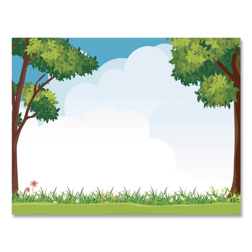 Copy & Printer Paper | Geographics 49950 Tree Free Award Certificates, 8.5 x 11, Green/Brown/Blue, with Outside Scene Border, 15/Pack image number 0