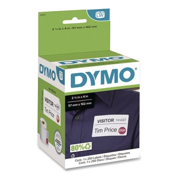 DYMO 30911 2-1/4 in. x 4 in. Visitor Management Adhesive Time-Expiring Name Badges (1-Box)