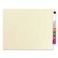 File Folders | Smead 24160 Straight Tabs Letter Size 0.75 in. Expansion 100% Recycled End Tab Folders - Manila (100/Box) image number 0