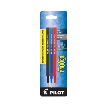Pilot 77335 Pilot FriXion Fine Tip Ink Refill - Assorted Ink (3/Pack)