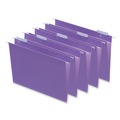 File Folders | Universal UNV14120EE 1/5-Cut Tab Deluxe Bright Color Hanging File Folders - Letter Size, Violet (25/Box) image number 1
