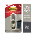 Wall Racks & Hooks | Command FC13-BN-ES 5 lbs. Capacity Adhesive Mount Metal Hook - Large, Brushed Nickel Finish (1 Hook and 2 Strips/Pack) image number 1