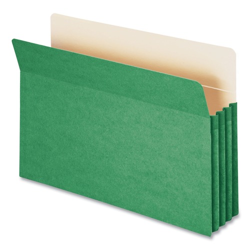 File Folders | Smead 74226 3.5 in. Expansion Colored File Pockets - Legal, Green image number 0