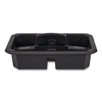 Rubbermaid Commercial 2202586 Cleaning Caddy Compatible with Full-Size and Compact Housekeeping Carts - Black (6/Carton)