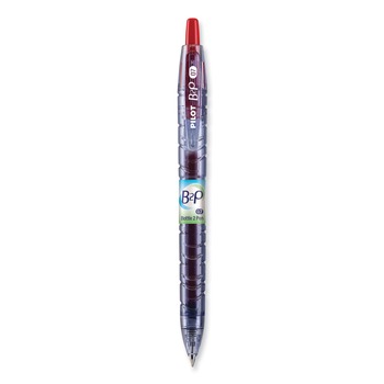 Pilot 31602 Fine 0.7 mm Retractable Red Ink B2P Bottle-2-Pen Recycled Gel Pen - Translucent Blue Barrel (1-Dozen)