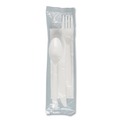 Cutlery | SOLO MOW9Y-0007 Medium Weight PP Kit Wrapped Fork/Knife/Teaspoon/Napkin - White (250/Carton) image number 0