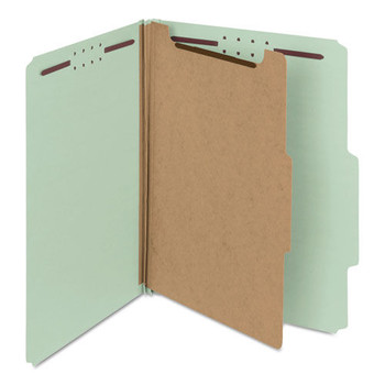 OFFICE AND OFFICE SUPPLIES | Smead 13723 2 in. Expansion Recycled Pressboard 4-Fastener Classification Folders - Letter Size/Gray-Green (10/Box)