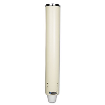 San Jamar C4210PFSD Foam Cup Dispenser with Removable Cap for 4 oz. to 10 oz. Cups - Sand
