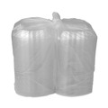 Food Trays, Containers, and Lids | Pactiv Corp. YCN8467H00D0 9.38 x 8 x 1.25 ClearView MealMaster 2-Compartment Dome Plastic Lid with Fog Gard Coating - Clear (252/Carton) image number 2