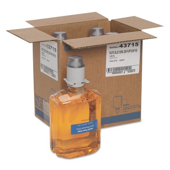 Georgia Pacific Professional 43715 Pacific Blue Ultra 1200 mL Foam Soap Manual Dispenser Refill - Pacific Citrus (4/Carton)