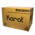 Food Trays, Containers, and Lids | Karat C-FB170W_BUNDLE 8.9 in. x 8.36 in. 170 oz. Paper Food Bucket with Lid - White (150/Carton) image number 3