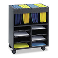 Office Filing Cabinets & Shelves | Safco 5390BL 14.5 in. x 21.5 in. x 26.25 in. Go Cart 8-Shelf Engineered Wood Mobile File - Black image number 1