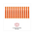 Highlighters | Universal UNV08863 Fluorescent Ink Chisel Tip Desk Highlighters - Orange (1 Dozen) image number 6