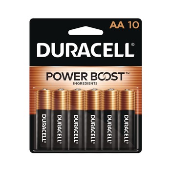 Duracell MN1500B10Z Power Boost CopperTop Alkaline AA Batteries (10/Pack)