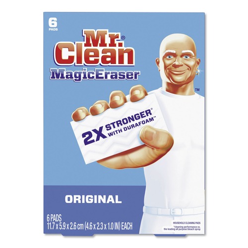 Sponges & Scrubbers | Mr. Clean 79009PK 2.3 in. x 4.6 in. 1 in. Thick Magic Eraser - White (6/Pack) image number 0