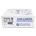 Trash Bags | Inteplast Group S334016N 33 gal. 16 microns 33 in. x 40 in. High-Density Interleaved Commercial Can Liners - Clear (25 Bags/Roll, 10 Rolls/Carton) image number 2