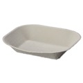  | Chinet 10405 Savaday 9 in. x 7 in. Molded Fiber Food Tray - Beige (500/Carton) image number 1