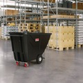 Trash & Waste Bins | Suncast Commercial RMTTLD504F1D 0.5 cu. Yd. 850 lbs. Capacity Light Duty Tilt Truck - Black image number 1